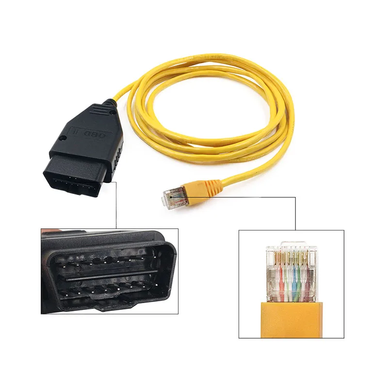 high quality auto inspection equipment Quality ENET cable for BMW F-series ICOM OBD2 Coding Diagnostic Cable Ethernet to Data OBDII Coding Hidden Data Tool small car inspection equipment