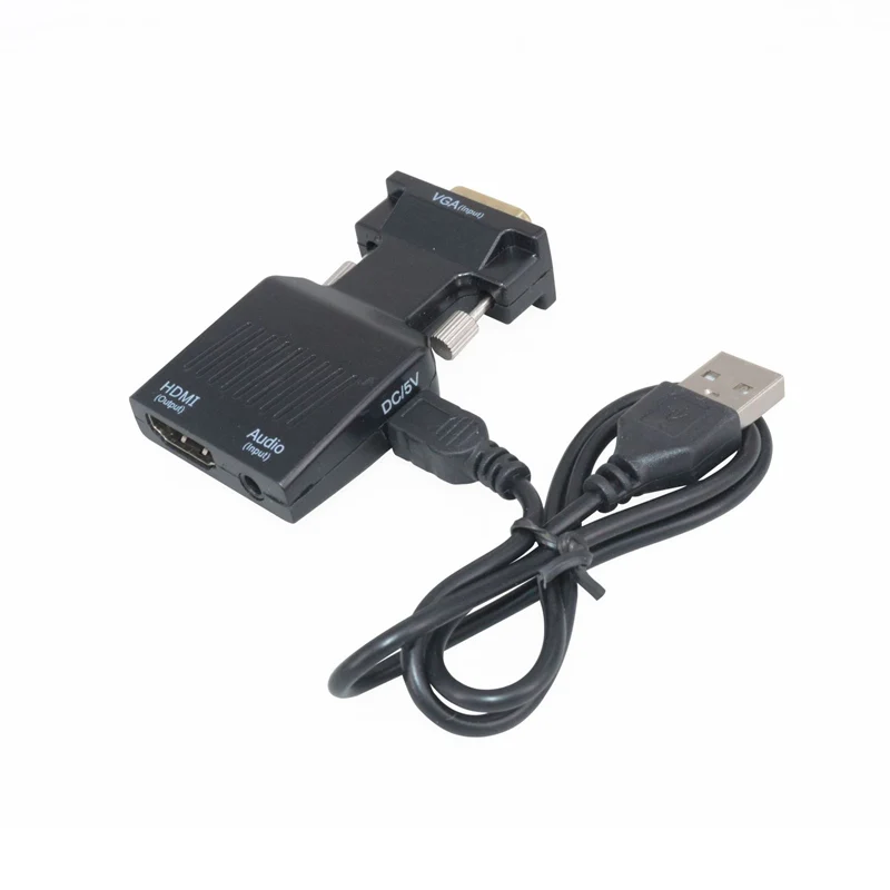  VGA al Convertitore di HDMI hdmi vga adapter con Porta di Uscita Video 1080 P HD 3.5 millimetri AUX