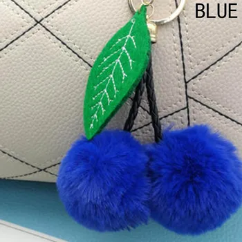 

Cute Cherry Leaves 2018 Hot Sale Bag Parts & Accessories Women Ball Pendant Pendant Fruit Bag Charms Ball Bag Ornament