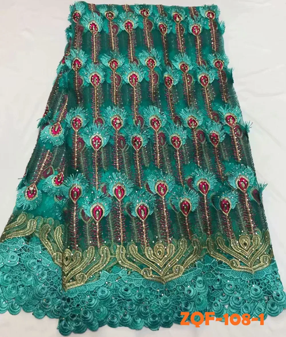 green tassel fabric with stones french net lace fabric nigeria lace