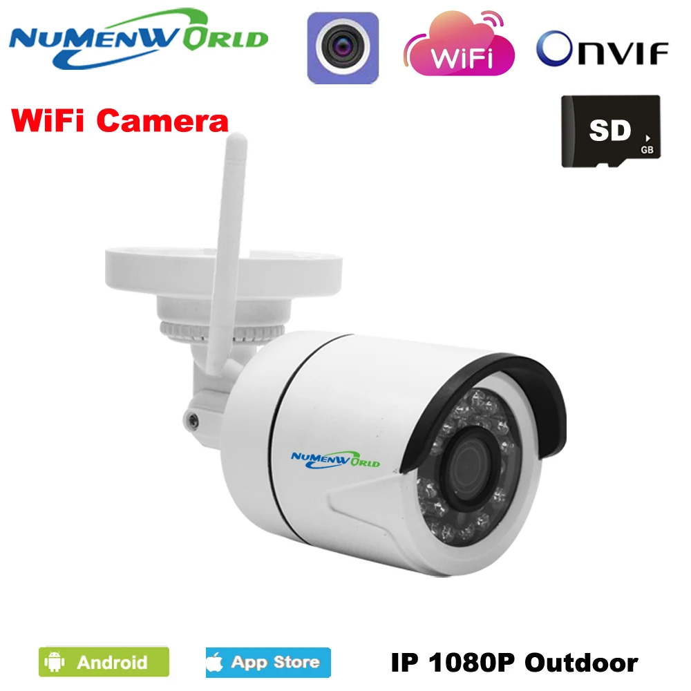 Беспроводная сетевая IP камера HD 2.0MP 1080P Onvif для наружной безопасности