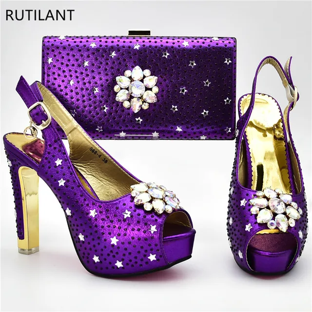 New Italian Shoes and Bags High Quality African Shoes and Bag Set for Party Women Shoes and Bag