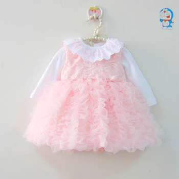 

2020 summer collection baby girl clothes lace formal fluffy dress, baby summer tulle dress1 year birthday wedding dress