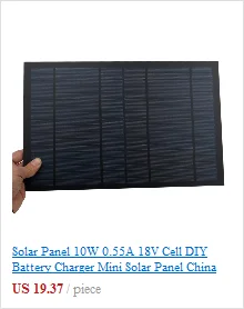 В 1 шт. x 9 в 222mA с 100 см Удлинительный провод Солнечная Панель поликристаллический кремний DIY зарядное устройство маленький мини Солнечный