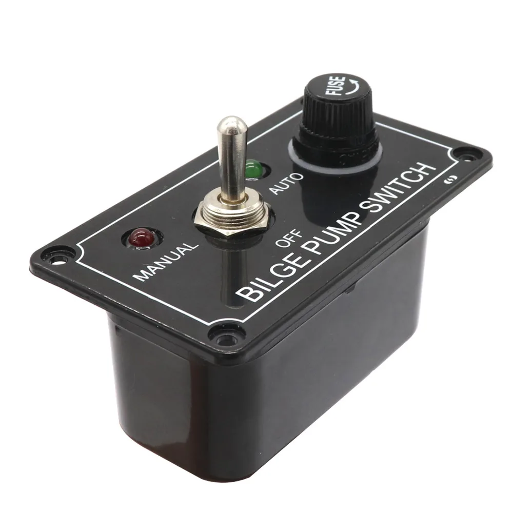 Us 26 0 S3653 12v 5a 3 Way Manual Off Auto Marine Bilge Pump Switch Toggle Switches Panel With Led For Yachts And Cars Black Switches Aliexpress