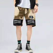 Летние рабочие шорты для женщин для мужчин прямые свободные хлопковые мужские шорты кэжуал Премиум хип хоп стиль Camo уличная мода