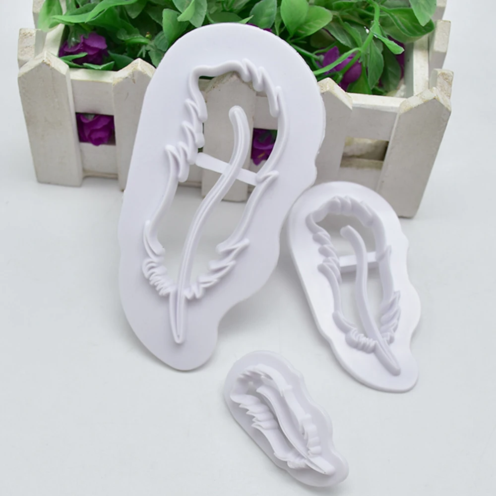 3 шт./компл. Жевательная паста для торта Sugarcraft легкий резак перьев инструменты