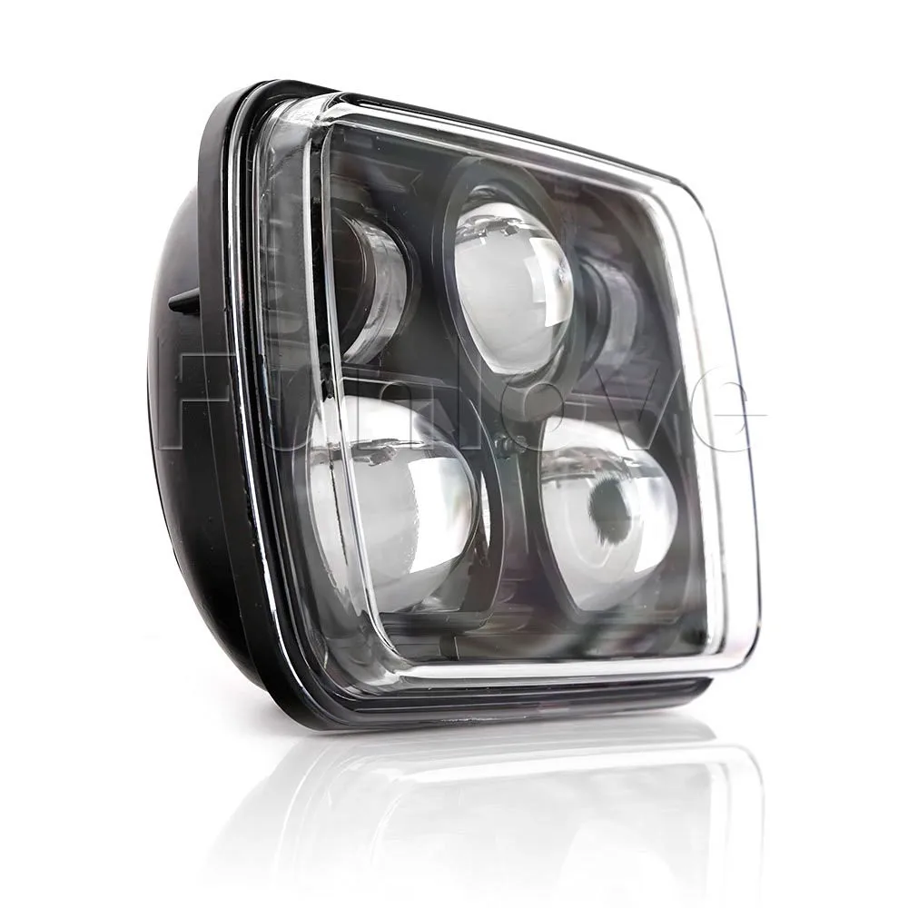 Black 5 X 7 LED Headlights Replacement for Jeep Cherokee XJ Trucks (4)