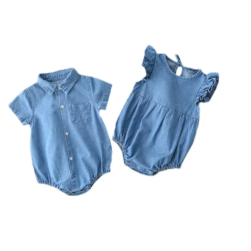 

Denim Baby Bodysuits Newborn Baby Boys Clothes for Newborns Summer Baby Girls Clothes Outfits Casual Clothing