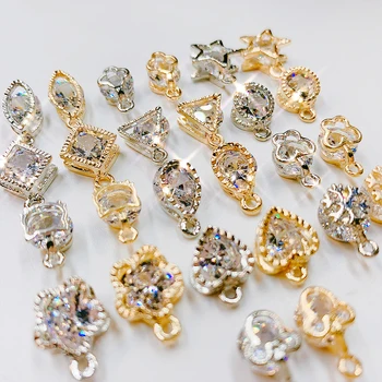 

20pcs AAA Boutique Shining Cubic Zirconia Stone Romantic Jewelry Stud Earrings Making Accessories DIY For Women