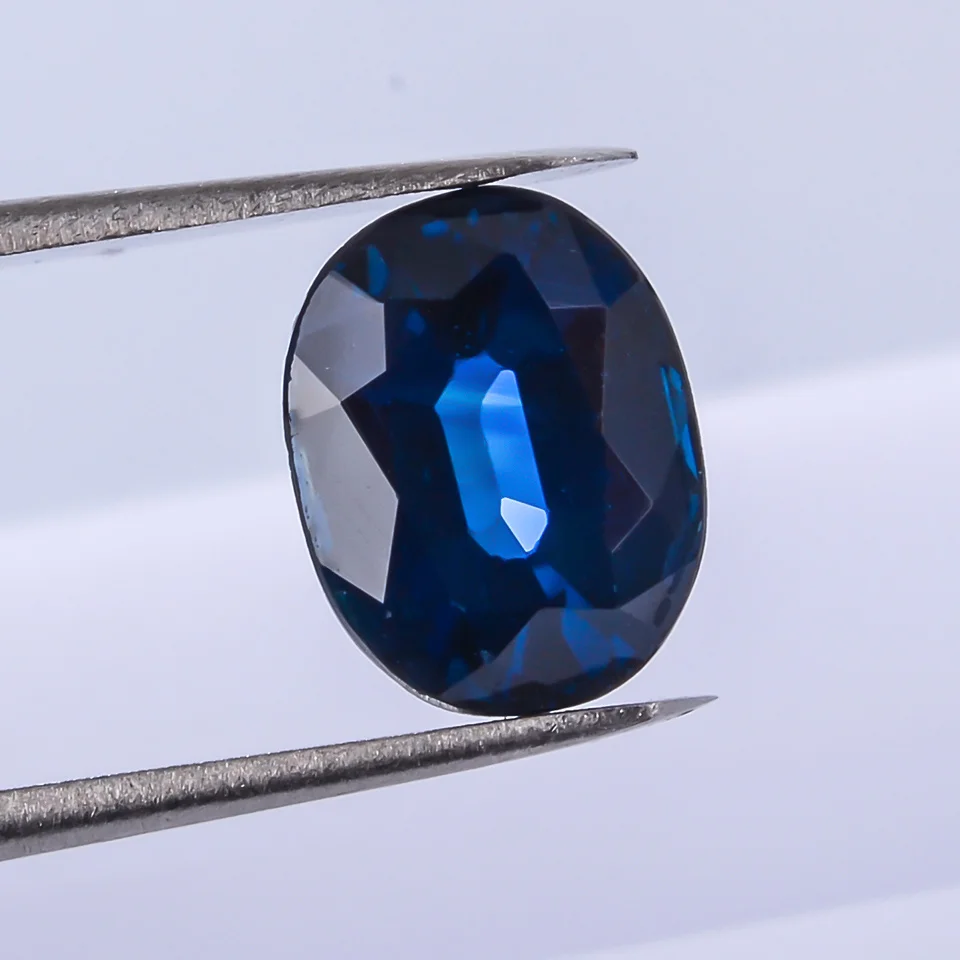 Натуральное неоптимизированное Австралийское крупное Стекловидное Королевское синее Драгоценное кольцо с бриллиантом, пользовательская поддержка, с сертификатом - Цвет: ON.6