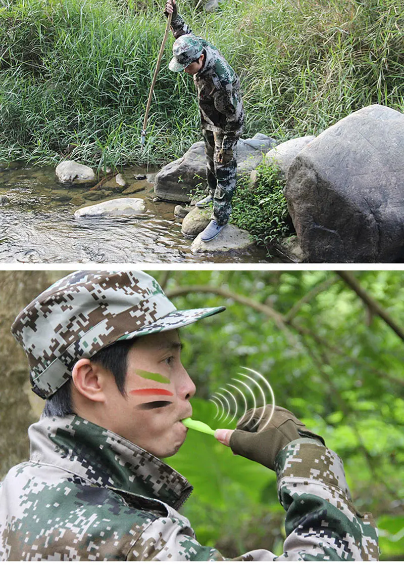 Outdoor Camping Multipurpose Tools Fork Knife Spoon Fork Bottle Opener Tainless Steel Cutlery Hiking Survival Whistle Travel Kit (4)