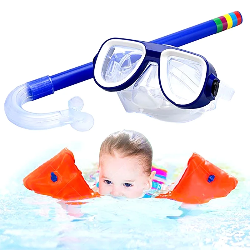 Дети очки для ныряния маска дыхательная трубка противоударный Анти-туман плавательные очки группа подводное плавание камера для