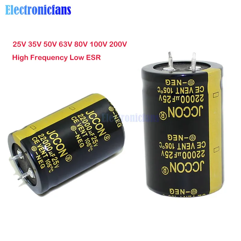 Алюминий электролитический конденсатор 25 V 35 V 50 V 63 V 80 V 100 V 200 V 680 мкФ 2200 мкФ 4700 мкФ 10000 мкФ 22000 мкФ 47000 мкФ высокой частоты с низким ESR