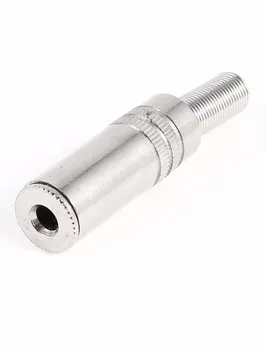 

50pcs Silver Tone 3.5mm 1/8'' Stereo TRS Audio Female Jack Plug Adapter Socket with Spring Relief Connector Solder