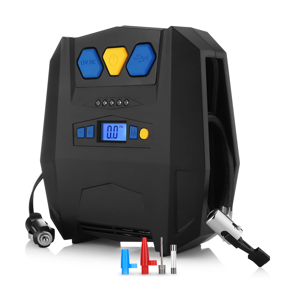 

YY - 3602 12V Car Electric Air Compressor Portable LED Display Car Tire Inflation Pumps for Truck Bicycle USB 4 units