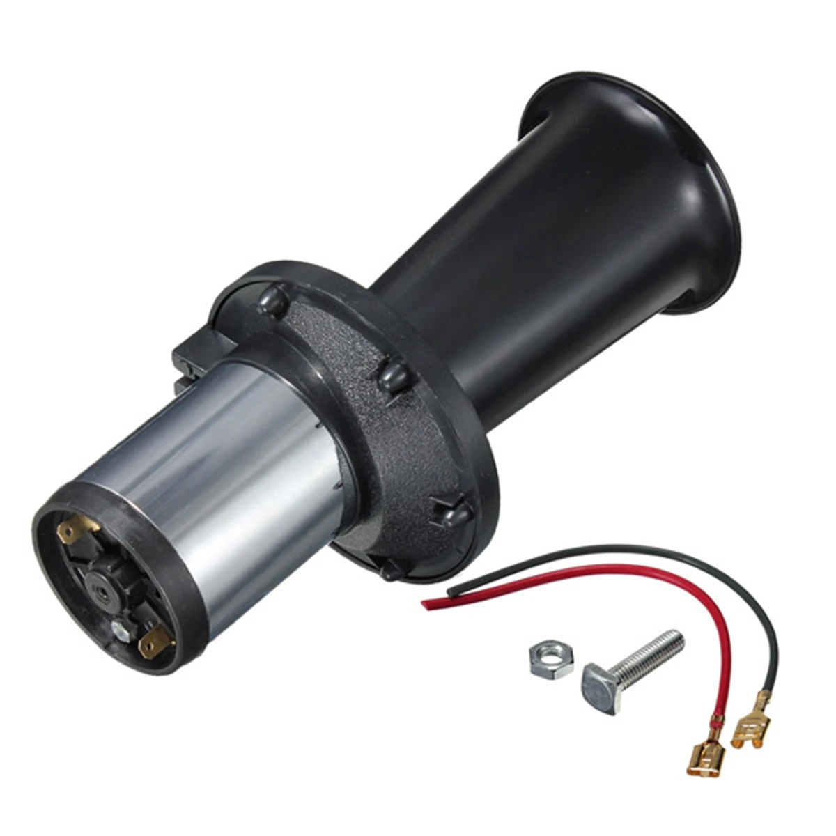 

110DB 490Hz Car Truck Auto Antique Vintage Old Style Horn AHH-OOO-GAH 12V Black 490Hz