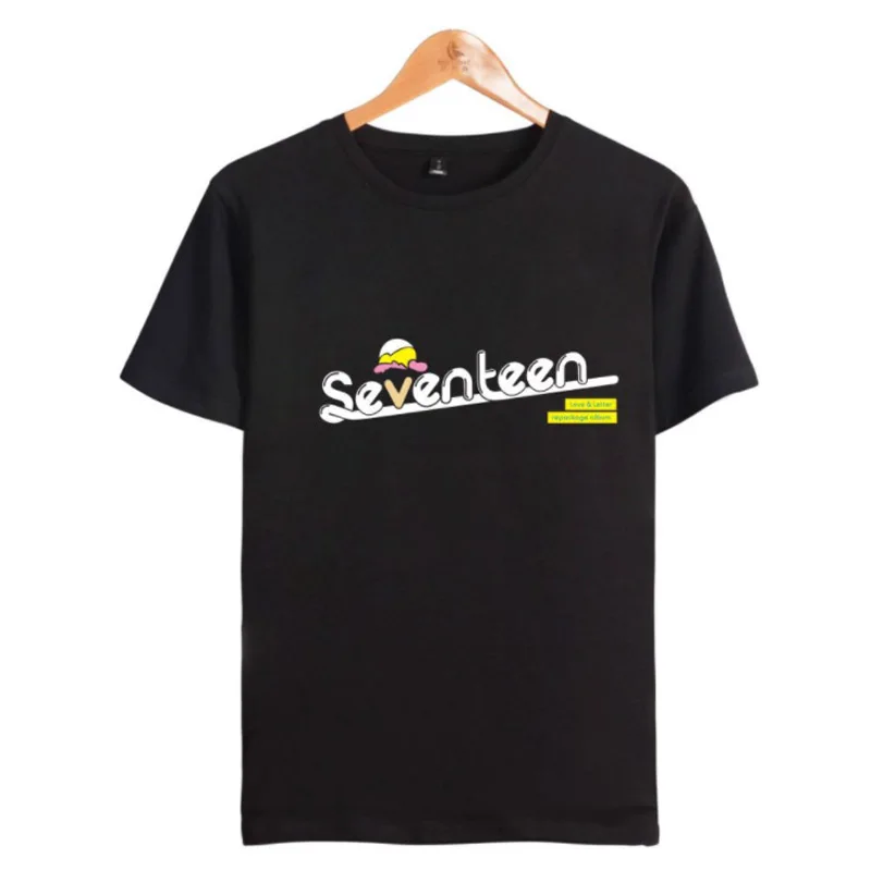 Ulzzang корейская мода KPOP Seventeen Футболка женская футболка Топы повседневные женские