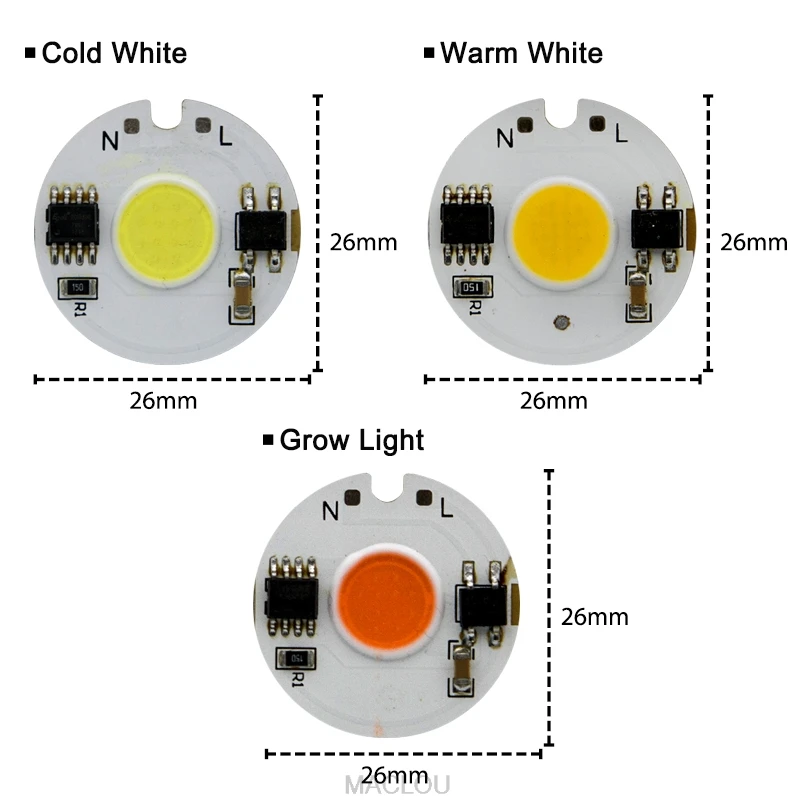 Светодиодный чип COB AC 220 3 Вт 5 7 9 12 Smart IC высокая мощность энергосберегающий Cob