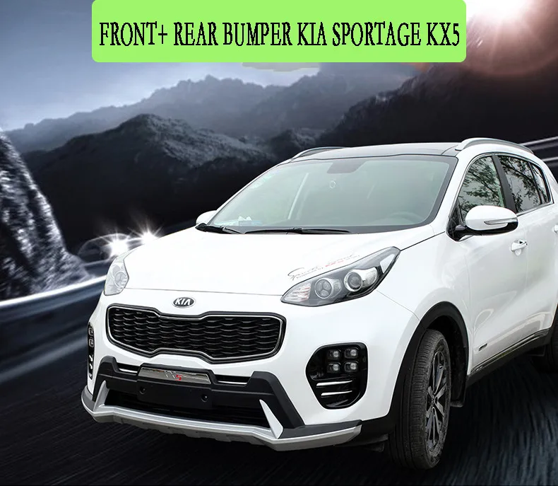 Подходит для Kia Sportage KX5 Передний+ задний бампер диффузор бамперы для губ защитная накладка ABS хромированная отделка 2PES