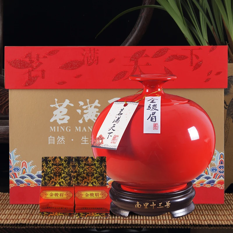 Mid-autumn festival gift classical 's top red tea box set quality paulownia porcelain | Продукты