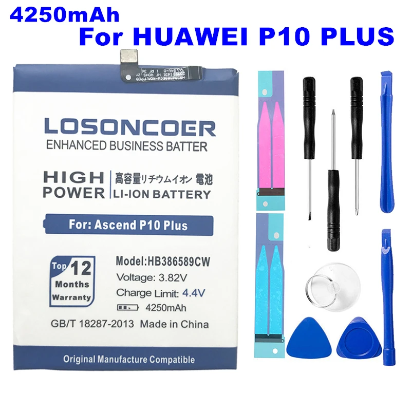 

HB386589ECW Battery For Huawei P10 Plus Honor 8X V10 VKY-AL00 Mate 20 Lite Nova 3 4 VCE-LX2 L22 SNE-LX1 PAR-LX1 L11 L21 LX9 L29