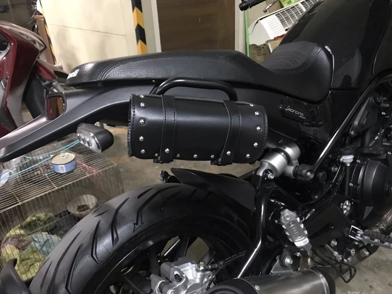 Motorcycle Bag Universal Saddlebags Leather Motorbike Side Tool Tail Bag Luggage Bags for Harley KTM cafe racer KAWASAKI Z900 (13)