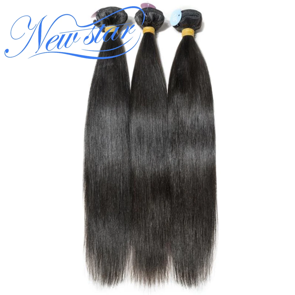 

Brazilian Virgin Human Hair Straight Style Extension 3 Bundles Deal 100%Unprocessed Intact Cuticle New Star Long Hair Weaving