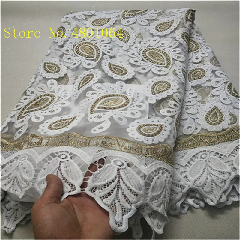 

White Color High Quality African Lace Fabric 2019 French Appliqued Net Lace Fabric Embroidered Tulle Mesh Lace for Wedding