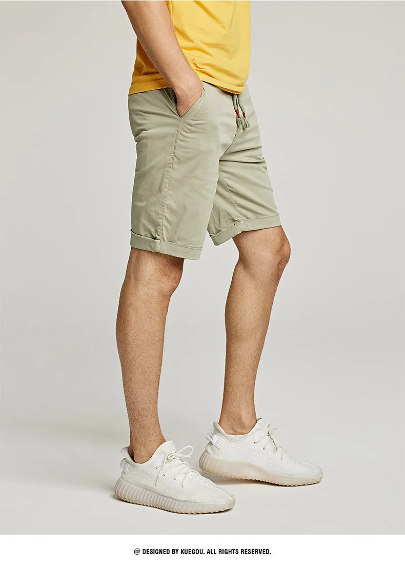 Лето, новые мужские повседневные шорты, хлопок, синий, армейский зеленый цвет, для мужчин, модные, облегающие, с карманами, Мужская одежда, короткие брюки, 4516