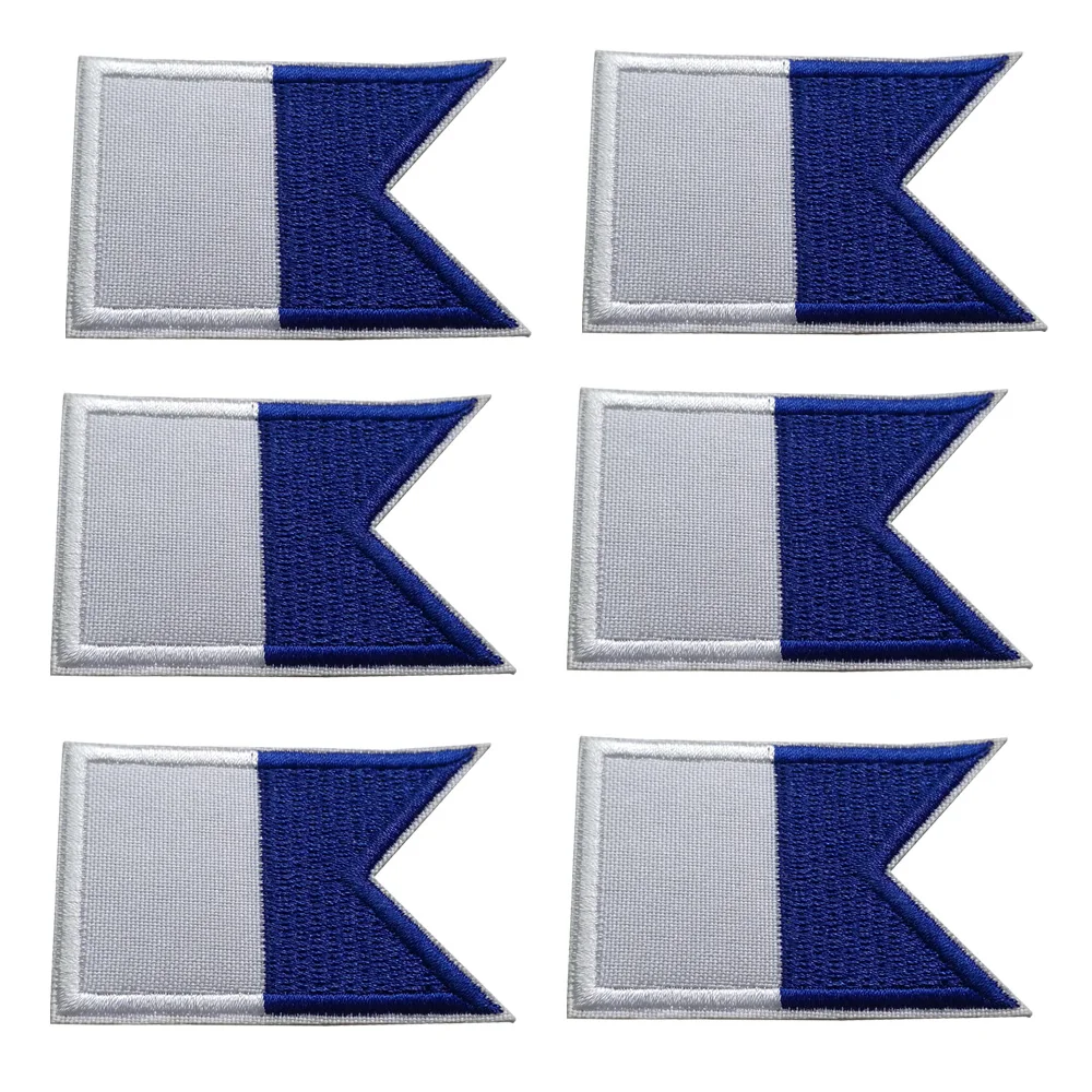 2/6/12PCS Scuba Diving Flag Embroidered Patch Iron On Patches Backpack Bag Flag Patch 6*4CM wu tang clan iron flag 2lp