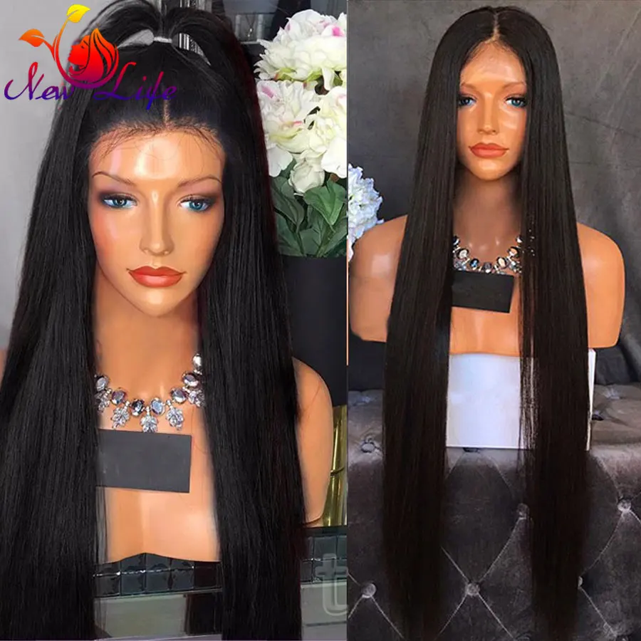 Long Straight Synthetic Wigs For Black Women African American Hair