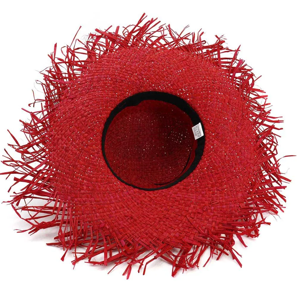 اليدوية الرافية قبعات للحماية من الشمس للنساء الصيف قبعات من القش سيدة السفر في الهواء الطلق ظلة القش قبعة شاطئ كاب الشمس حماية Collapsibl