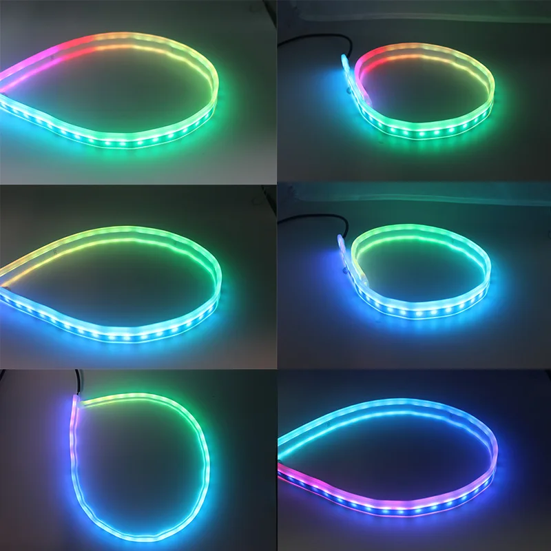 2 шт. DRL течет поворотов светильник пульт дистанционного управления RGB 30/45/60 см