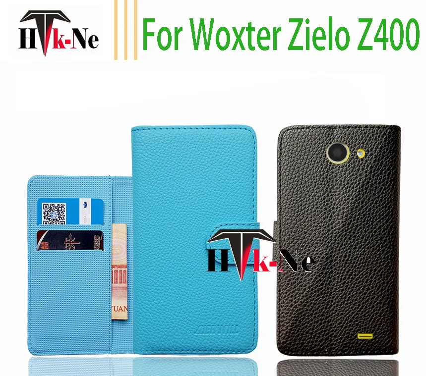 Aierwill - New High Quality PU Leather Case For Woxter Zielo Z400 With Wallet Card Slot Holder Protective Flip Stand Phone Cover |