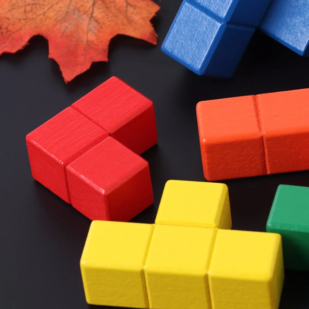 HBB тетрис волшебный куб многоцветные 3D деревянная головоломка образовательная мозг тизер игра
