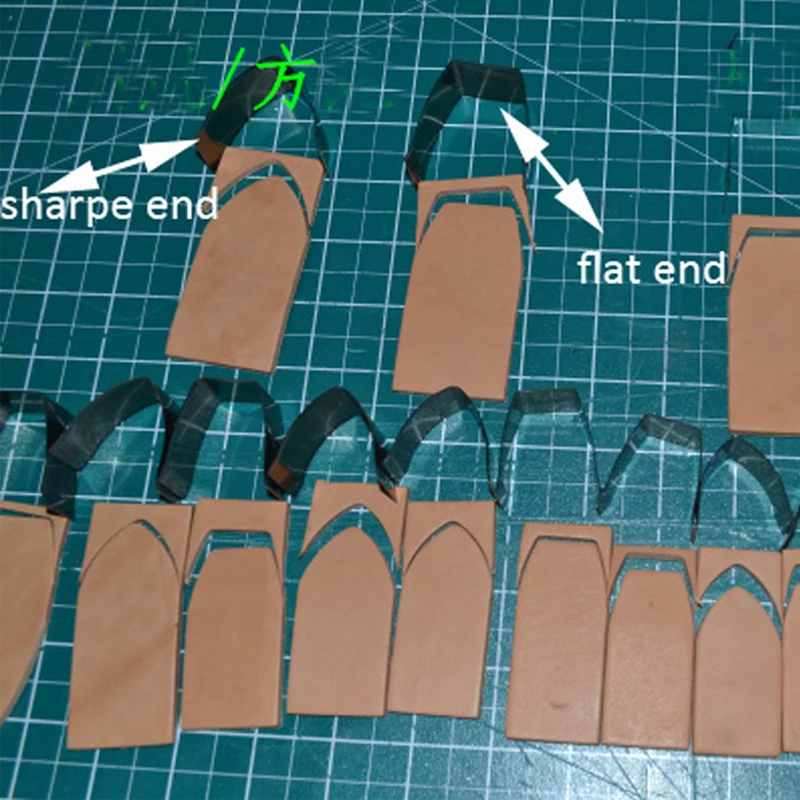 Высокое качество DIY Кожа ремесло ремень конец плоский/острый конец высечки прессформы Набор ножей штамповки ручные инструменты острый резак 15-40 мм