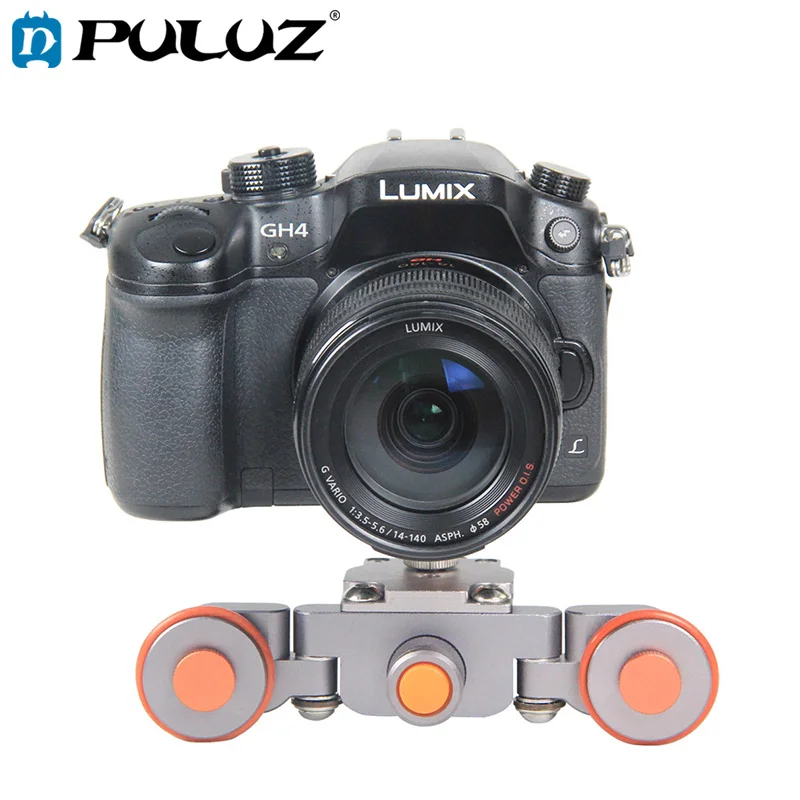 

PULUZ Mini Scaled Three Wheels Camera Autodolly Video Rail Rolling Pulley Car For DSLR / Mirrorless Camera / GoPro / Phone
