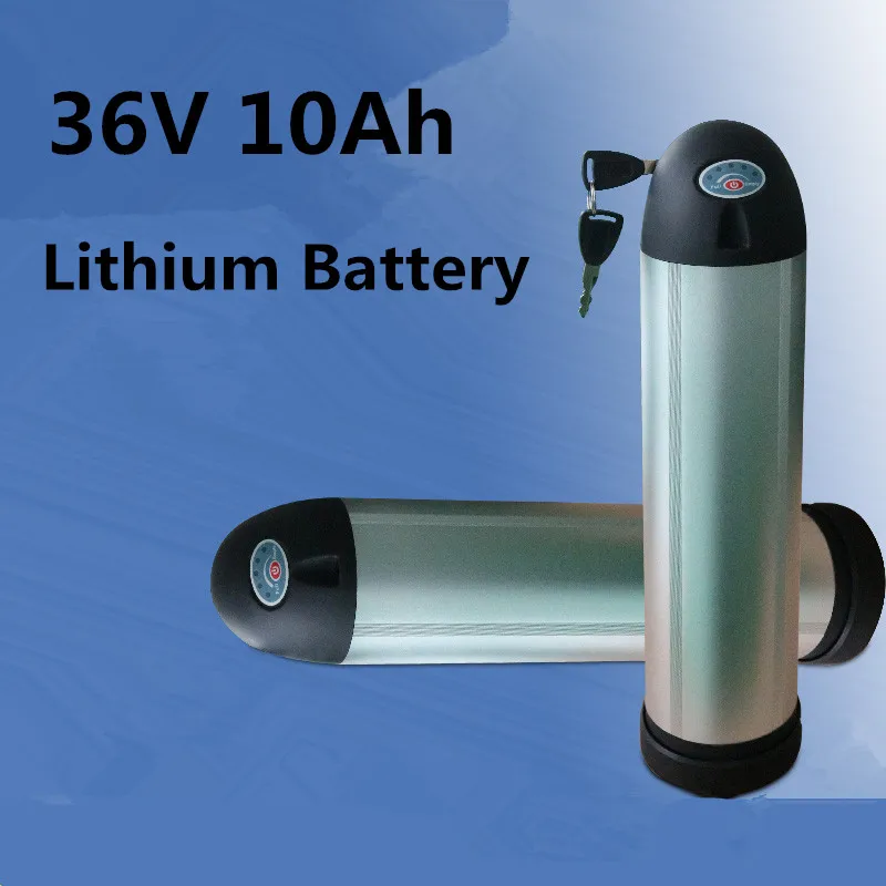 Water bottle type 36v 10ah ebike battery pack rechargeable lithium ion