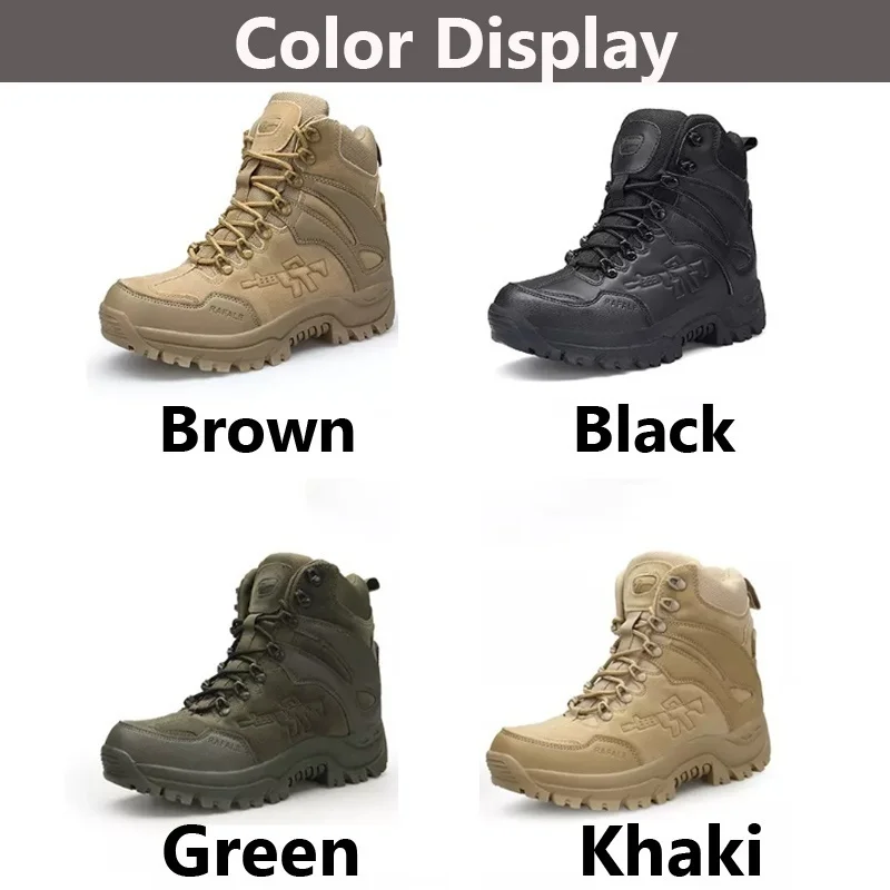 HAN WILD/уличные мужские военные ботинки; Повседневная походная обувь; армейские ботинки-дезерты; водонепроницаемые армейские бутсы; кожаные ботинки на плоской подошве