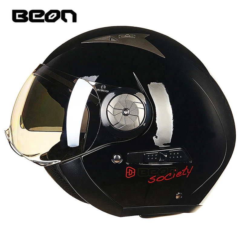 Классический Ограниченная серия Beon moto rcycle шлем старинные мужские женские мотошлем открытый шлем ECE B216 - Цвет: 7