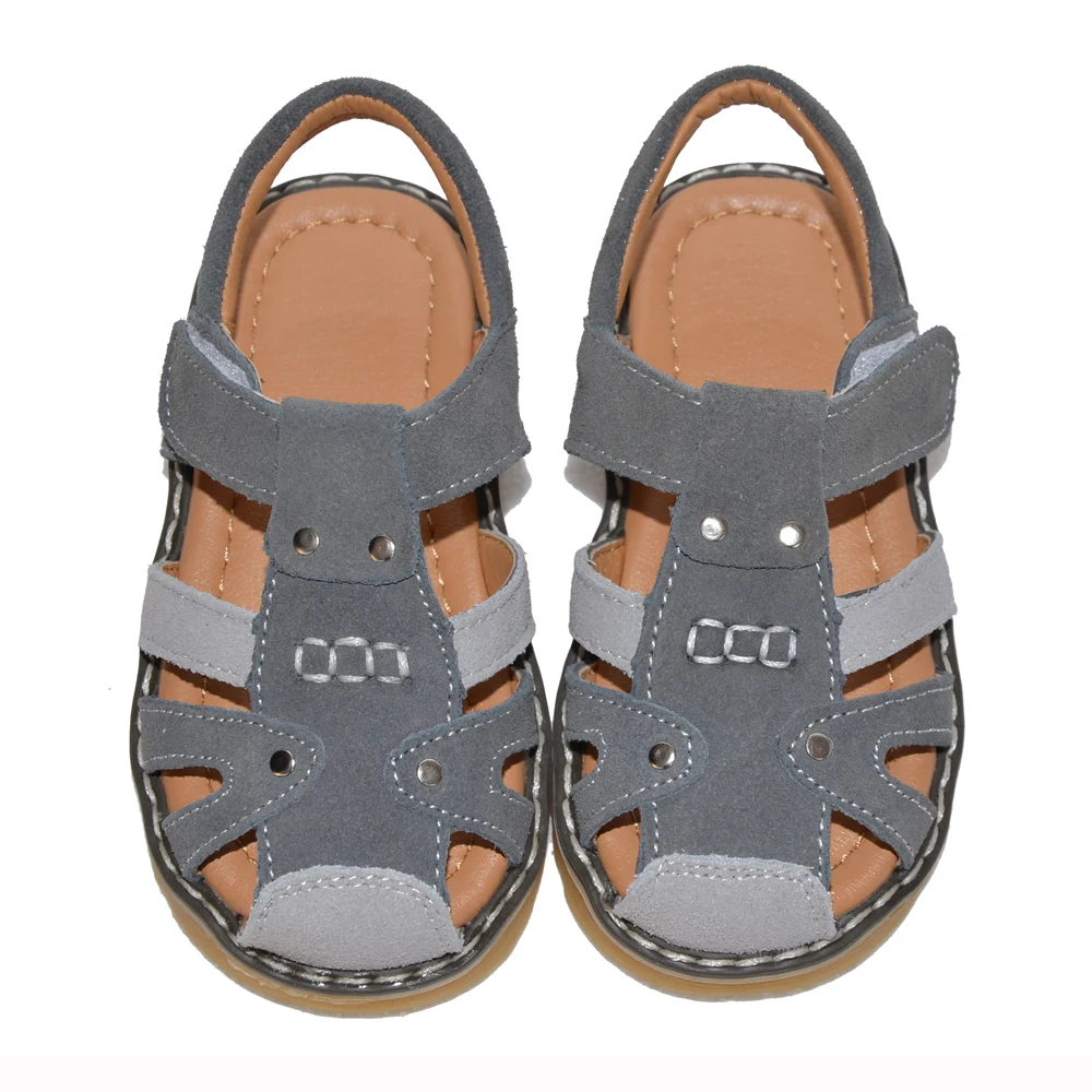 

Boys sandals suede 2017 summer grey boy footwear chaussure zapato menino 2-5 years PU lining for Muslims soft baby boy shoes