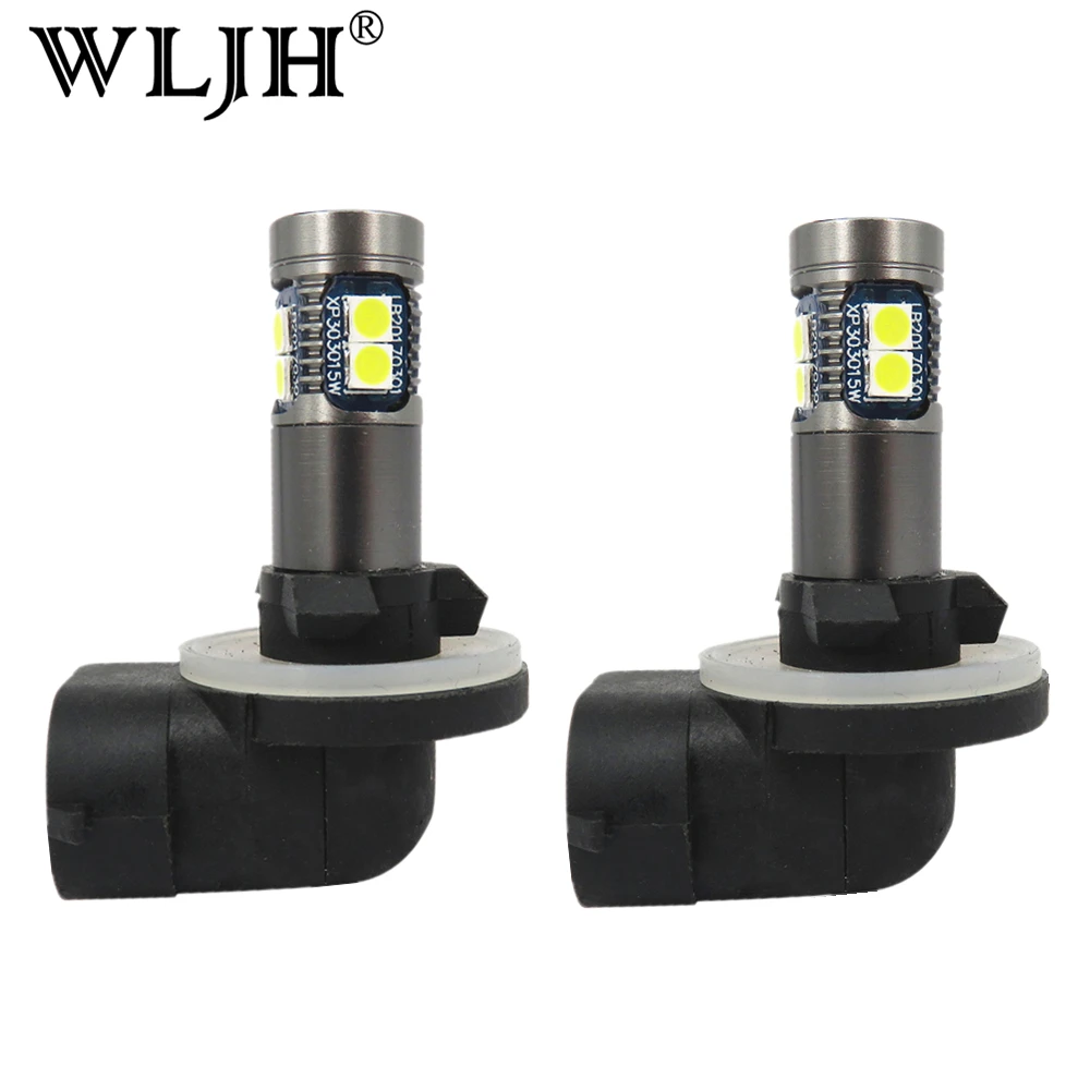 

WLJH 2x Car H27 LED 881 Bulb Fog Light Driving Parking Canbus LED H27W/2 Daytime Running Light Lamp For FORD HYUNDAI CHEVROLET