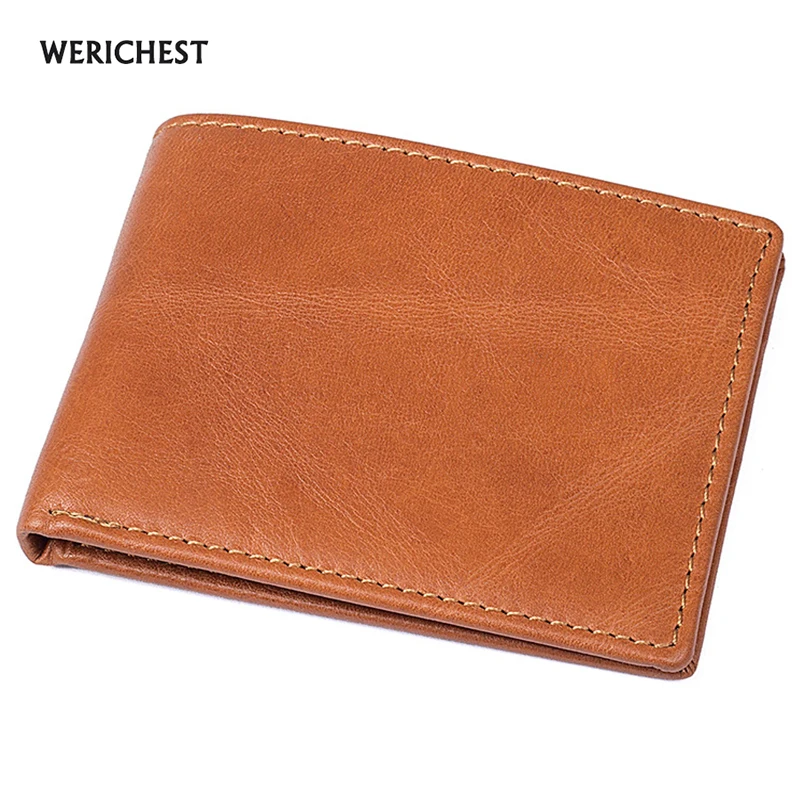 

2017 New Genuine Leather Men Wallets Man Famous Small Short portomonee Mini Male Purses High Quality Card Holder Wallet