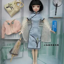 D0651 в коробке, лучший детский подарок для девочки, 30 см, китайская кукла Kurhn, Китайский миф, подарок, Традиционная игрушка для девочки с короткими волосами