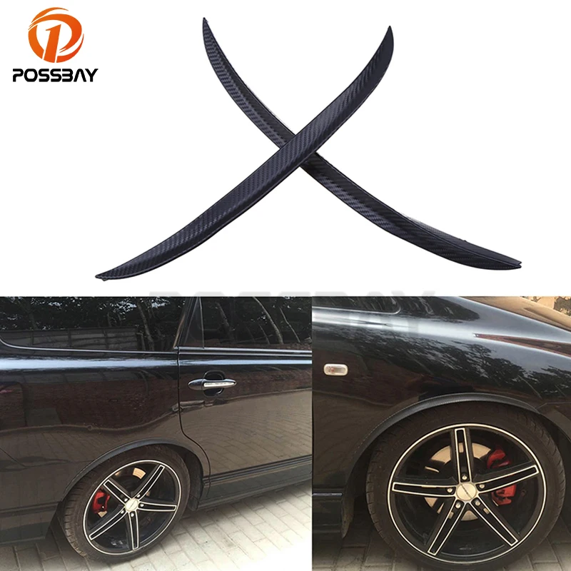 POSSBAY Universal Car Mudguard Mud Guard Imitation Carbon Fiber Fender