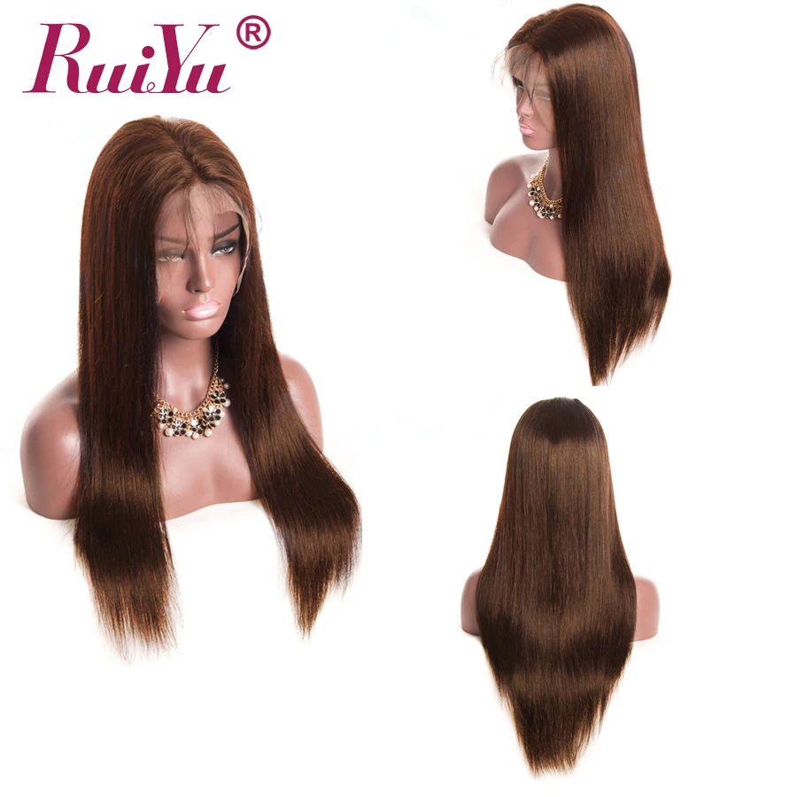 

13x4 Lace Front Human Hair Wigs Light Dark Brown Lace Front Wig RUIYU Straight Wigs Remy Wigs With Baby Hair