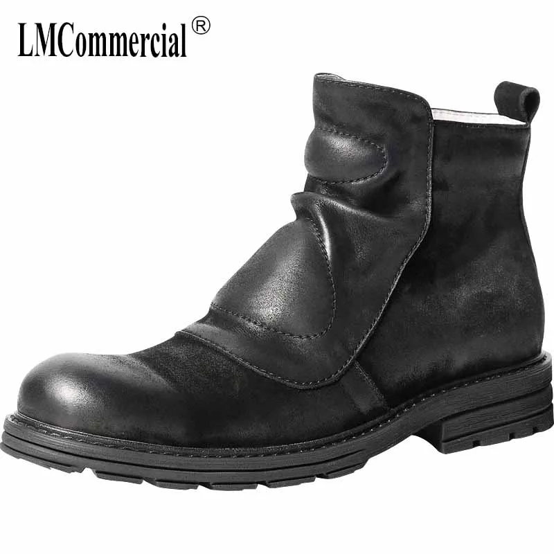 

men's high-top shoes Genuine leather Martins boots men Chelsea boots all-match cowhide breathable autumn winter British male