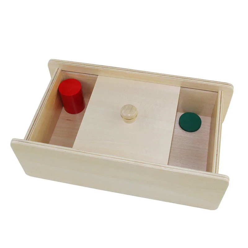  Montessori Baby Educational Teaching Aids Infant Toddler Wooden Box With Sliding Lid Size 30*16.5*1