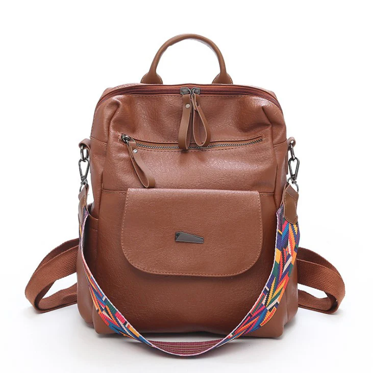 

Backpack women large capacity backpacks teenager school bag for girl shoulders bag Leather Bagpack mochila kanken BAFA
